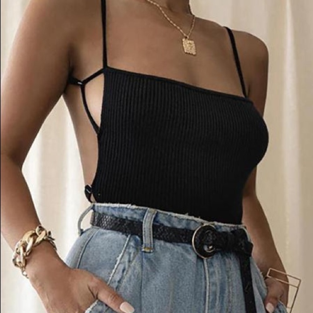 Alexandria Crop Top Black